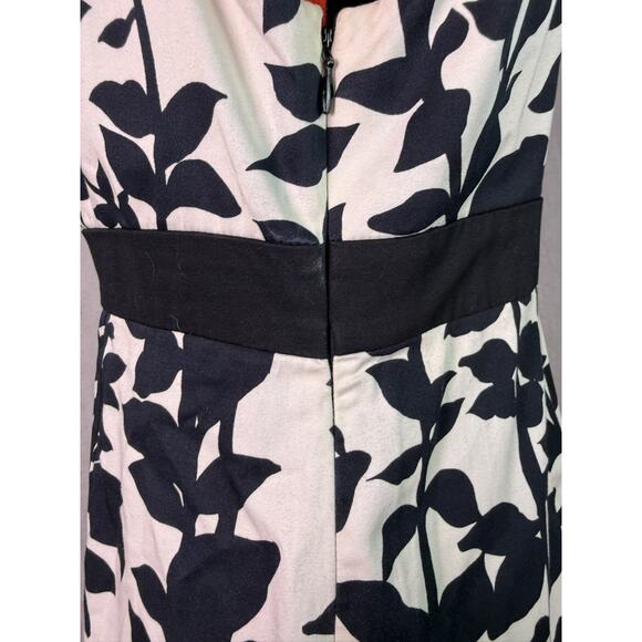 Nine West Sleeveless Floral Dress Size 10 White Black Party Cocktail C717 - Picture 5 of 11